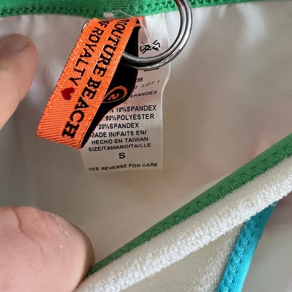 Y2K Vintage Juicy Couture Terry Cloth Rainbow Jumpsuit, size small - Picture 7 of 13